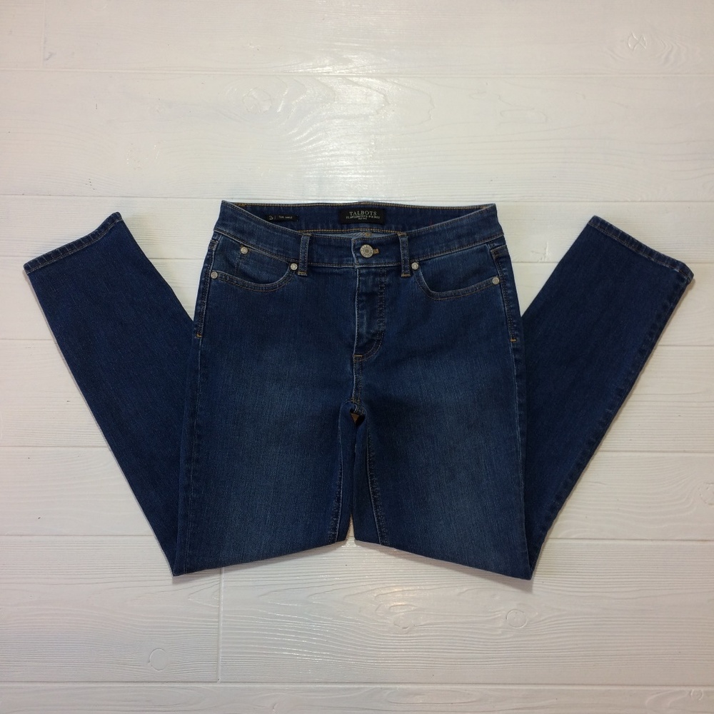 ❤️Talbots Women Slim Ankle Jeans Wash Denim SZ 2P